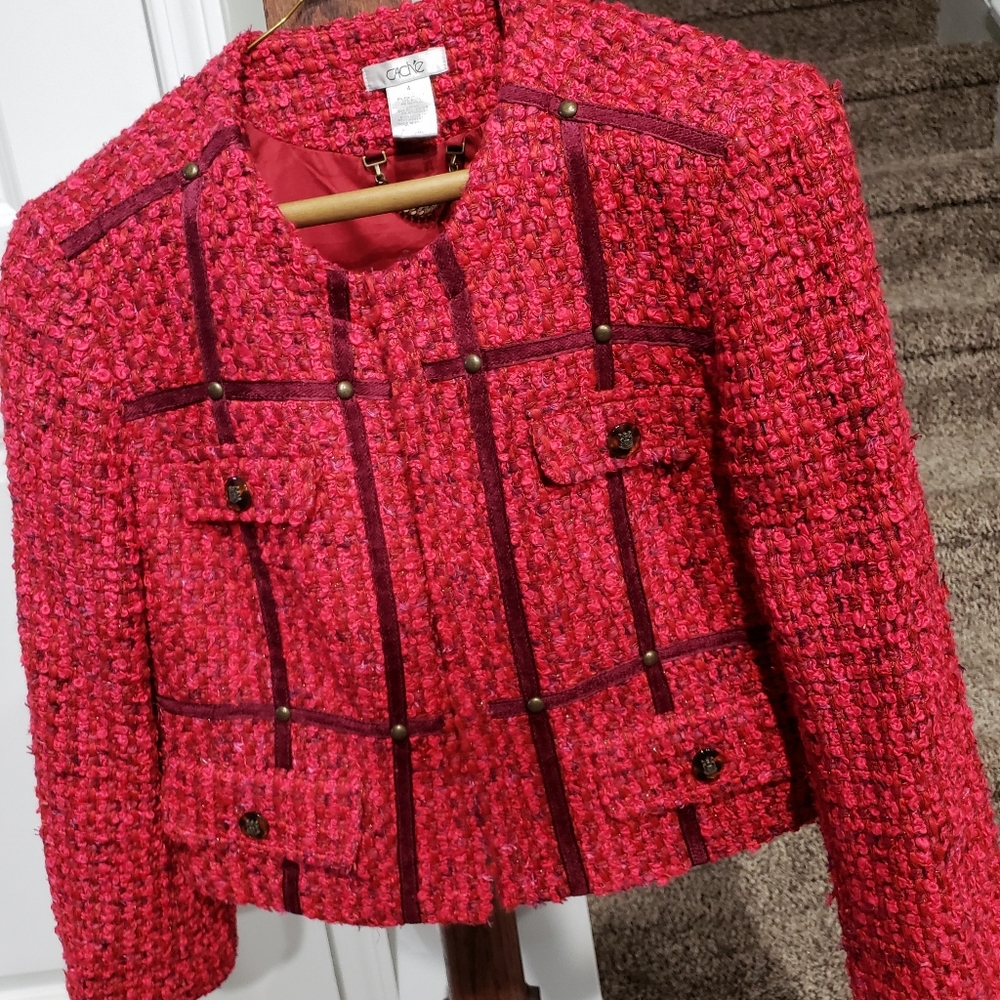 Cache, Red, Waist-Length, Size 4 Jacket - image 1